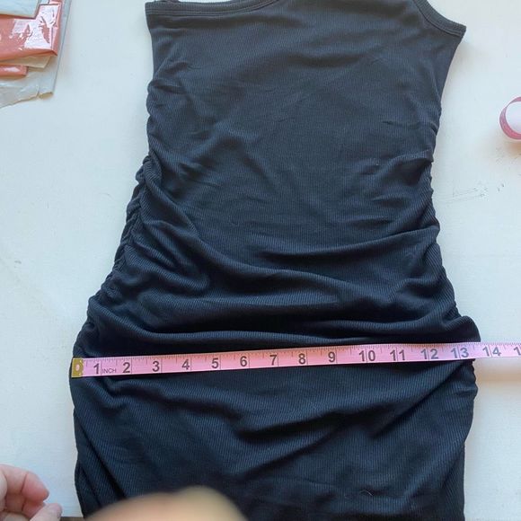 New L’Space Alana Black One Shoulder Mini Dress Woman’s Sz Large NWOT - Picture 8 of 14